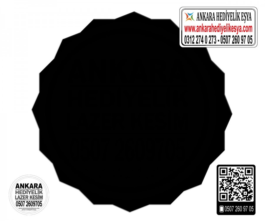 Siyah Köşeli Bardak Altlığı