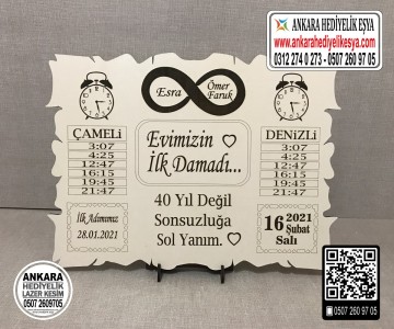 Takvim Yaprağı Şeklinde İsimlik