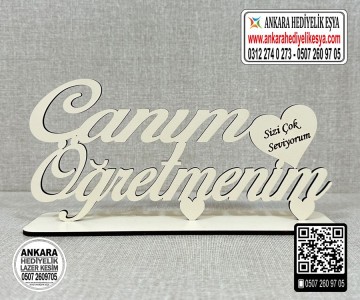 Canım Öğretmenim Ahşap İsimlik - 2