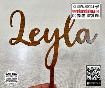 Ahşap Pasta Yazısı