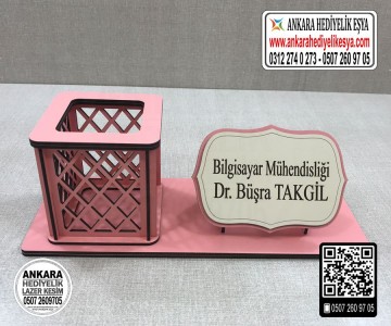 Ünvanlı  Ahşap Kalemlik