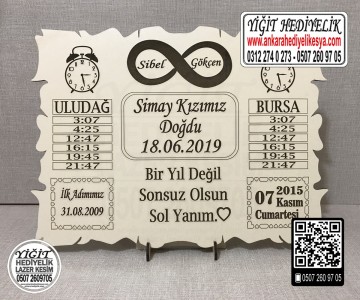 Takvim Yaprağı Şeklinde İsimlik