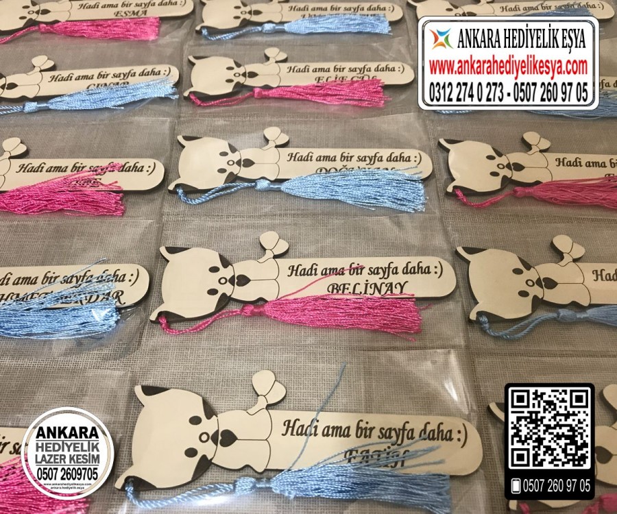 Öğretmenden Öğrencilere Kedili Kitap Ayracı ( En Az 15 Adet )