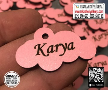 Bulut Ahşap delikli etiket