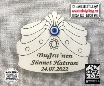Sünnet Şapkası Ahşap Magnet