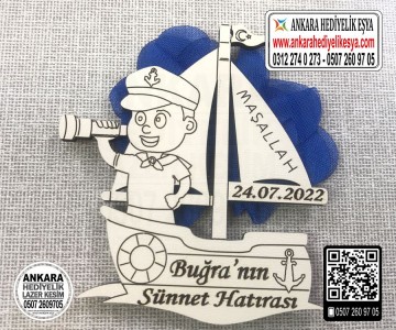 Gemi Ahşap Sünnet Magnet