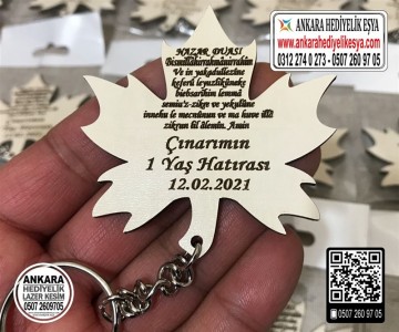 Çınar Yaprağı Anahtarlık Yaş Magneti