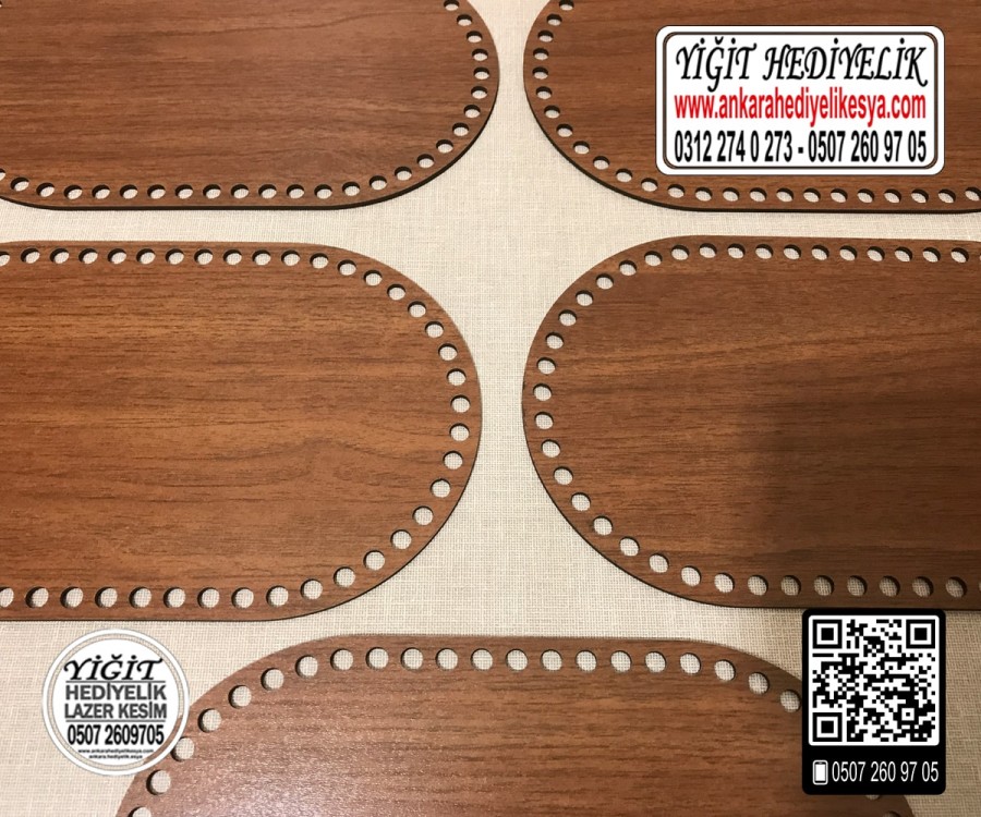 Kahverengi Oval 30x40 cm Tabanlık / Penye Ribbon İp Kahverengi Sepet Tabanı