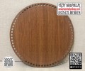Kahverengi Daire 25x25 cm Tabanlık / Penye Ribbon İp Kahverengi Sepet Tabanı