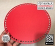Kırmızı Daire 35x35 cm Tabanlık / Penye Ribbon İp Kırmızı Sepet Tabanı