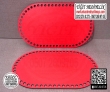 Kırmızı Oval 15x25 cm Tabanlık / Penye Ribbon İp Kırmızı Sepet Tabanı