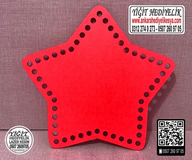 Kırmızı Yıldız 25 cm Tabanlık