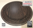 Koyu Kahverengi Daire 20x20 cm Tabanlık / Penye Ribbon İp Koyu Kahverengi Sepet Tabanı