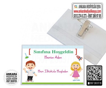 Okula Hoşgeldin Yaka Kartı - 11