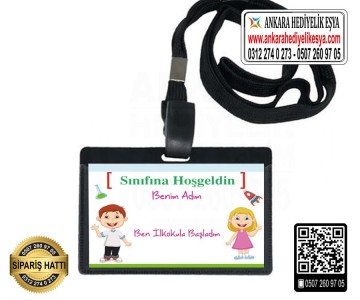 Okula Hoşgeldin Askılı Yaka Kartı - 11