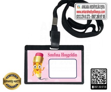 Okula Hoşgeldin Askılı Yaka Kartı - 13