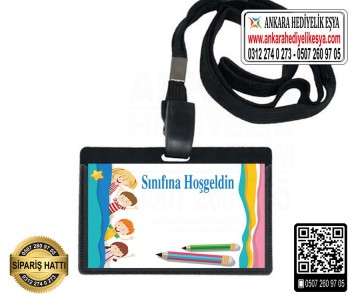 Okula Hoşgeldin Askılı Yaka Kartı - 18