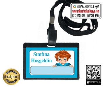 Okula Hoşgeldin Askılı Yaka Kartı - 19