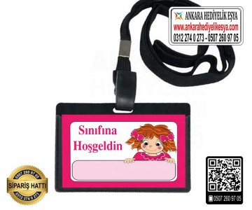 Okula Hoşgeldin Askılı Yaka Kartı - 20