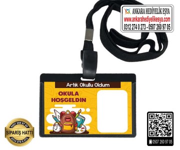 Okula Hoşgeldin Askılı Yaka Kartı - 4