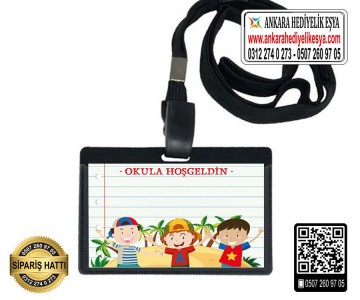 Okula Hoşgeldin Askılı Yaka Kartı - 7