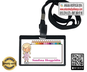 Okula Hoşgeldin Askılı Yaka Kartı - 9