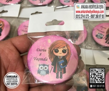 Resimli Yaş Magnet Anahtarlık - Kız