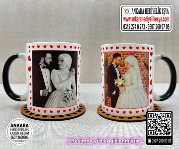 Sevgili Kupa Bardak ( Çift Resim + Yazı )