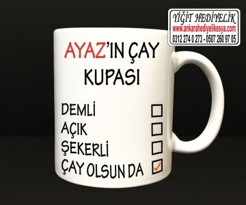 Çay kupası temalı bardak