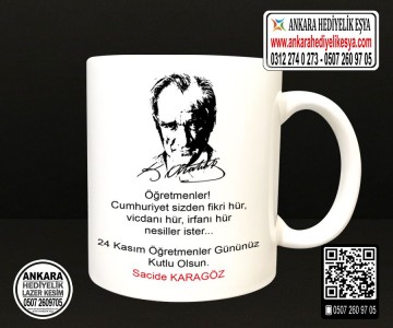 Öğretmenler günü kupası - Mesajlı