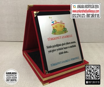 Emekli Öğretmene Özel Plaket