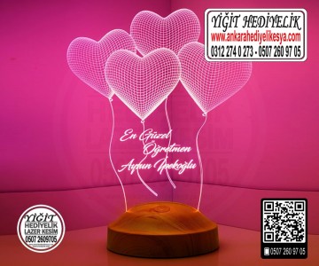 3D Öğretmenler Günü Lamba