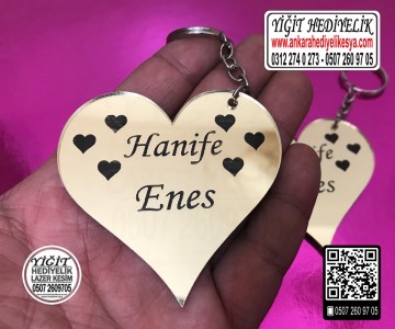 2'li Kalp Anahtarlık