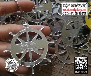 Gemi Dümeni Anahtarlık Yaş Magneti