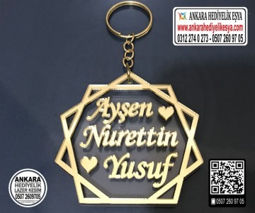 Kaplamalı Köşeli Anahtarlık