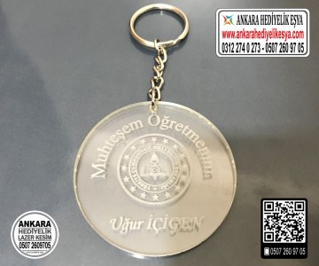 Şeffaf Öğretmen Anahtarlık