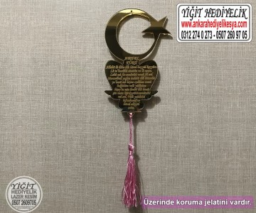 Ayyıldızlı Dikiz Aynası Süsü ( Sade )