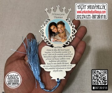 Resimli Dikiz Aynası Süsü