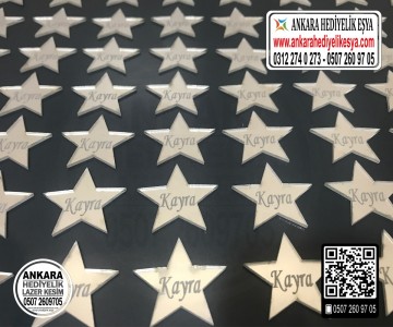 Pleksi Yıldız Ayna Etiket