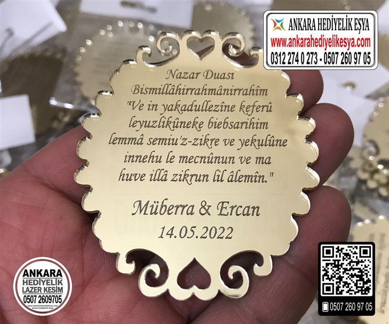 Desenli Nazar Duası Nikah Magneti