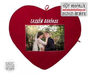 Kalbim Seninle Kalp Yastık